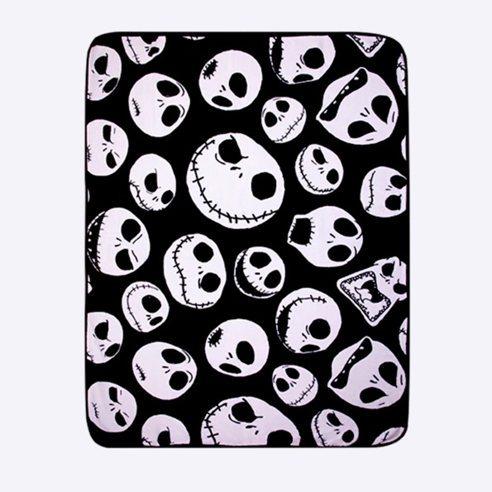 NEW Jack Skellington Faces Fleece Throw Disney’s Nightmare Before Christmas